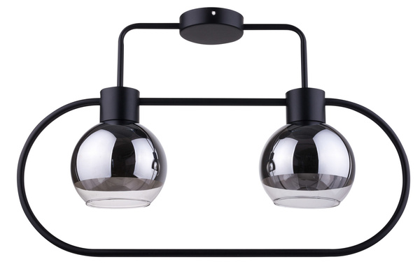 Lampa sufitowa plafon elipsa LINDA 2 PL czarny 31889