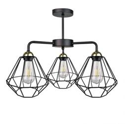 Lampa sufitowa 3xE27 FOSKAL BLACK/GOLD