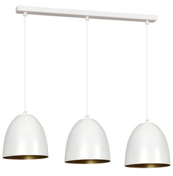 Lampa wisząca Emibig LENOX 3 Biały / GOLD 411/3
