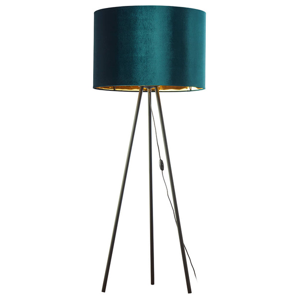 Lampa podłogowa welurowa TERCINO GREEN wys. 158cm | zielony