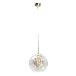 Nowoczesna lampa wisząca GLAMOUR GOLD kula ozdobna