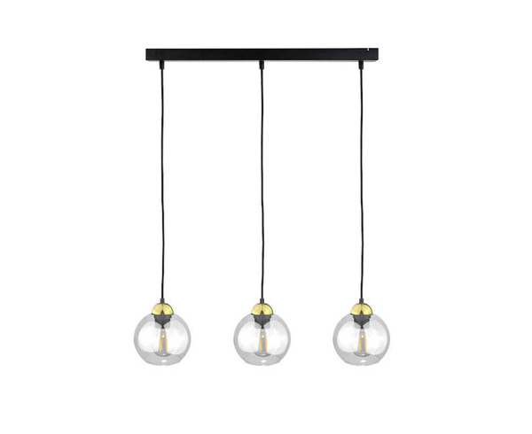 Lampa wisząca 3xE27 MIRAGE BLACK/GOLD