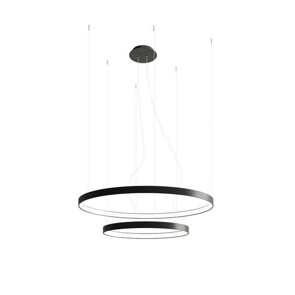 Nowoczesna lampa wisząca RIO 2, czarna, 80W LED, barwa ciepła 3000K, TH.137