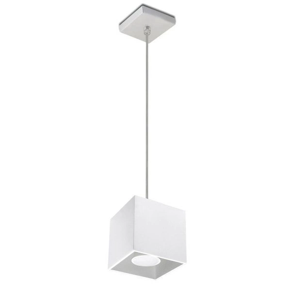 Lampa wisząca Sollux QUAD 1 Aluminium biały 12W LED, SL.0062