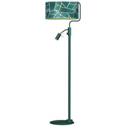 Lampa podłogowa ZIGGY GREEN, MLP7582, butelkowa zieleń/złoty, 1x60W E27 + 1x8W mini GU10