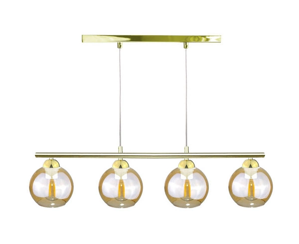 Lampa wisząca 4xE27 AMARUS GOLD LONG