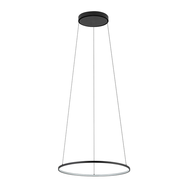 Lampa wisząca CIRCOLO LED szer. 45cm 18W barwa ciepła 3000K | czarny