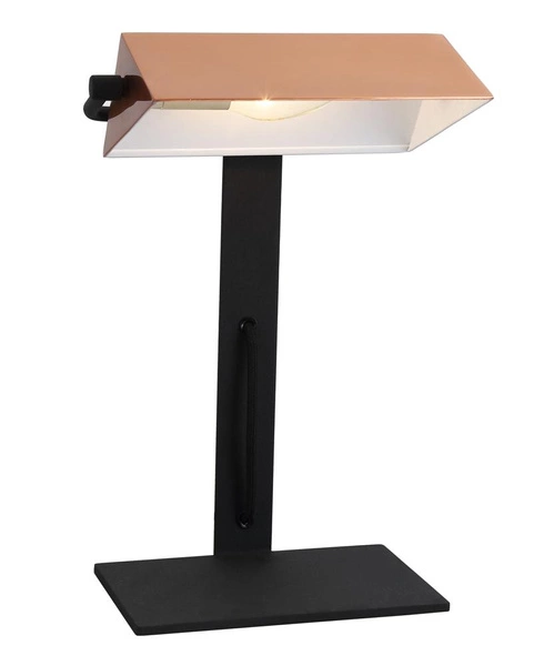 Lampa gabinetowa/biurkowa BANKIER 41-78346 czarno-miedziana 1x40W E14