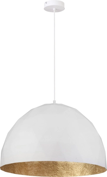 Lampa wisząca DIAMENT biało - złota 50cm