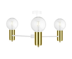 Lampa sufitowa 3xE27 ARDE WHITE/GOLD