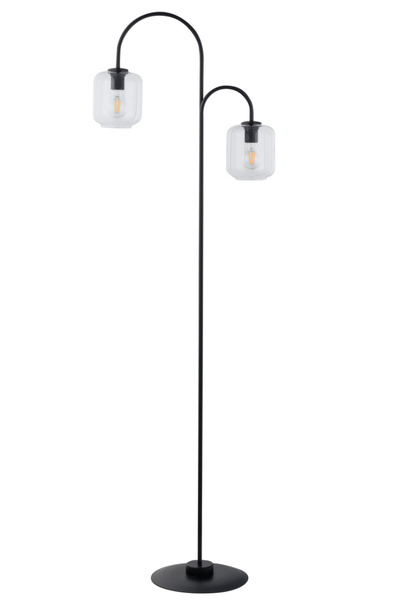 Klasyczna lampa stojąca do salonu SHINE E27 60W wys. 164cm | transparentny