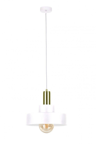 Lampa wisząca 1xE27 GIZA WHITE/GOLD