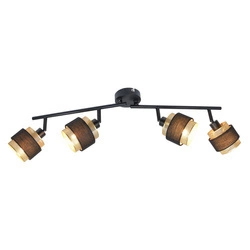 Lampa sufitowa reflektor Renez dł. 70cm 4xE14 | czarny/złoty