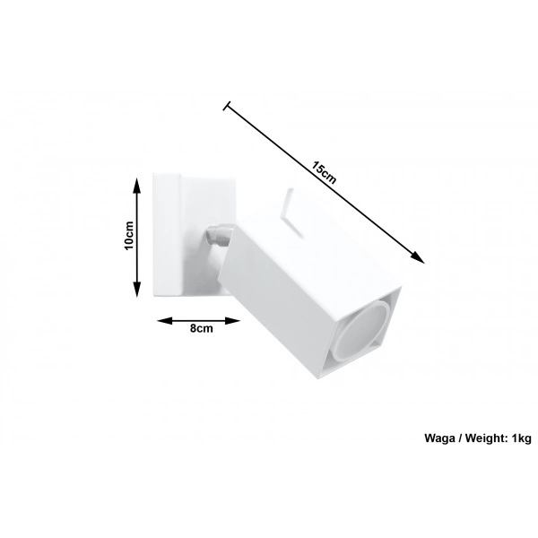Designerski kinkiet MERIDA SL.0095 Biały 1xGU10