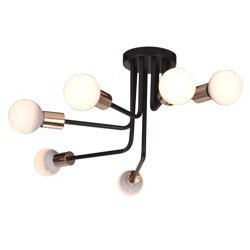 SPILL LAMPA WISZĄCA 6X60W E27 CZARNY