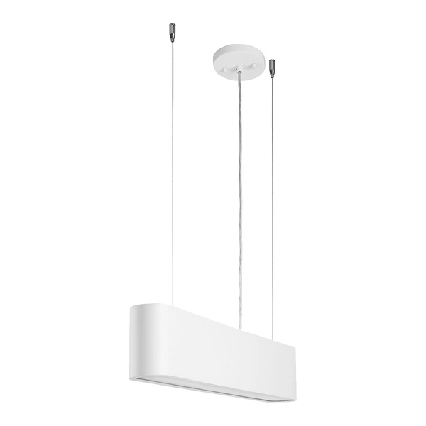 Lampa wisząca Illumina w zestawie 1xLED Zintegrowany 1350lm 3000K 28W Biały Metal/Przezroczysty Kabel PCV/Klosz z Białej Tkaniny 1931102