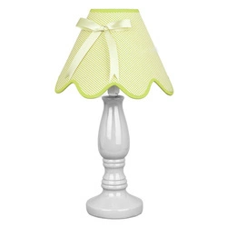 Lampka stołowa/nocna LOLA 41-14580 biała/abażur pistacjowy 1x40W E14