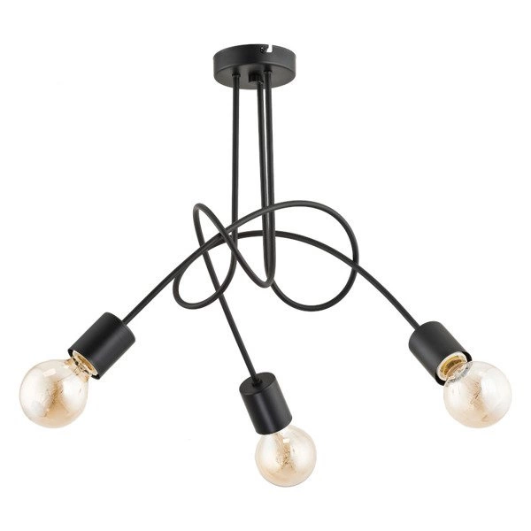 Lampa sufitowa ALFA TANGO CZARNA 3xE27 48cm | 23173