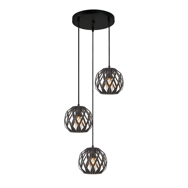 Lampa wisząca Hilo śr. 44cm 3xE27 | czarny