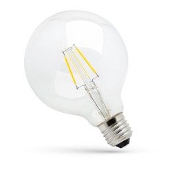 Filament LED GLOB G95 COG E27 4W WW CLEAR barwa ciepła