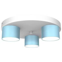 Lampa sufitowa plafon DIXIE BLUE 3x GX53 szer. 30cm | niebieski