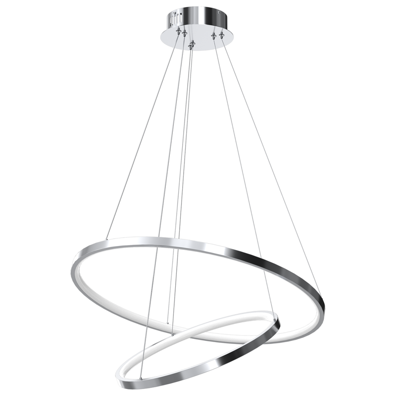 Designerska lampa wisząca ROTONDA CHROME 51W LED | Chrom