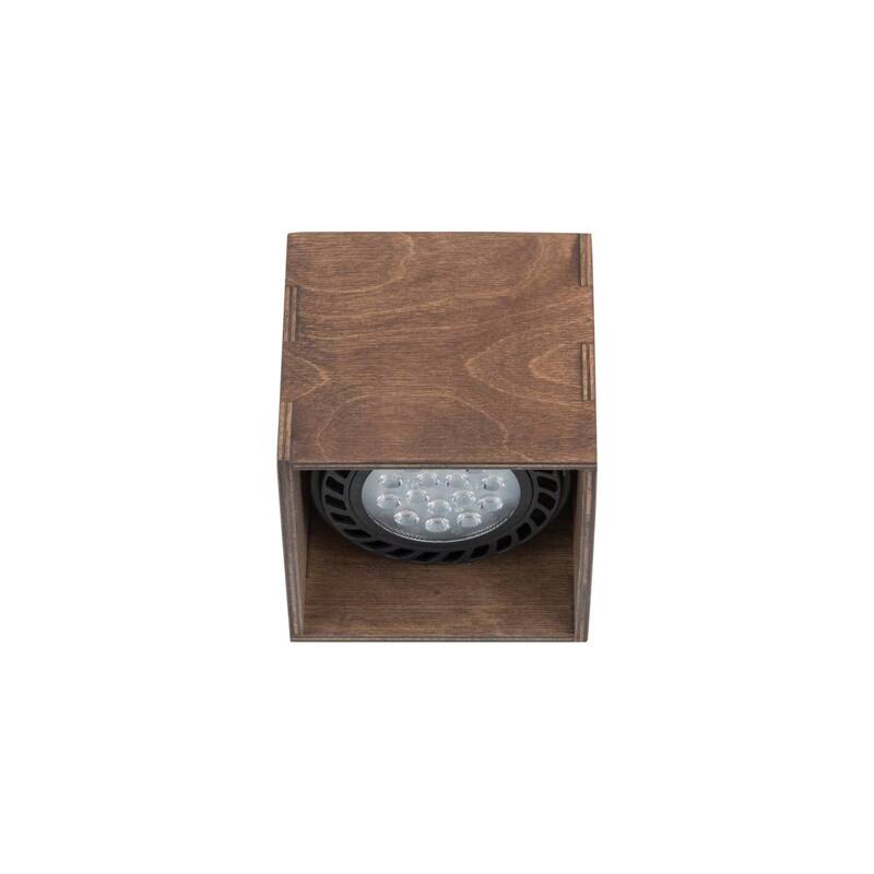 Lampa sufitowa plafon sklejka DALE I 15W GU10 ES111 | brązowy