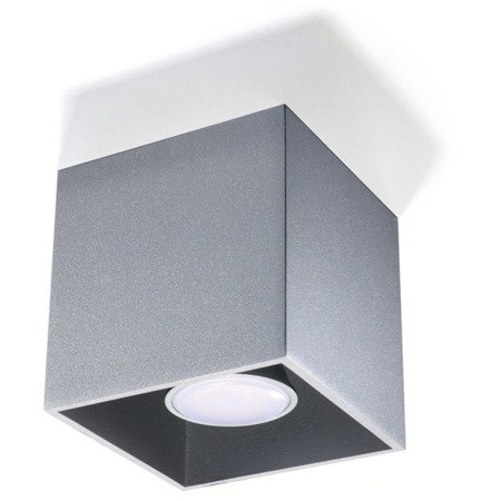 Plafon Sollux QUAD 1 Lampa sufitowa Aluminium szary 12Wv LED, SL.0024